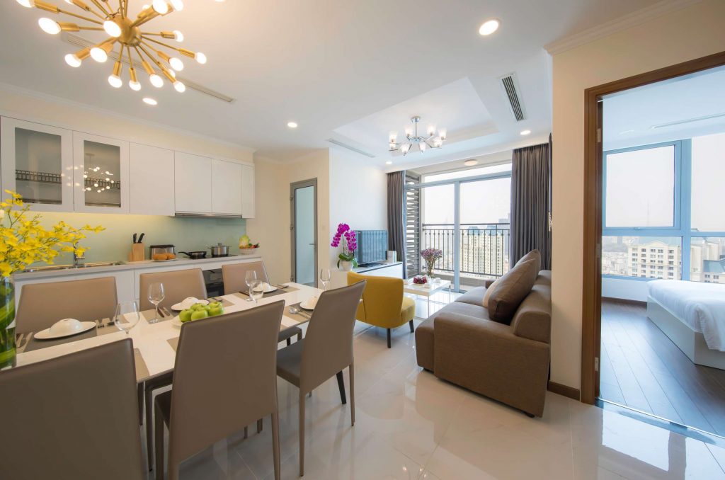 Bếp căn hộ cho thuê vinhoes central park